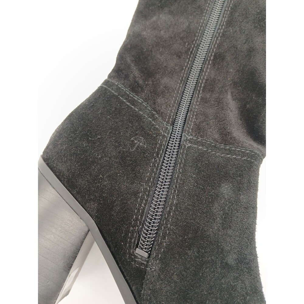 Naturalizer Kyrie Over The Knee Suede Boots Womens Size 6M Black Block Heel - Picture 2 of 8